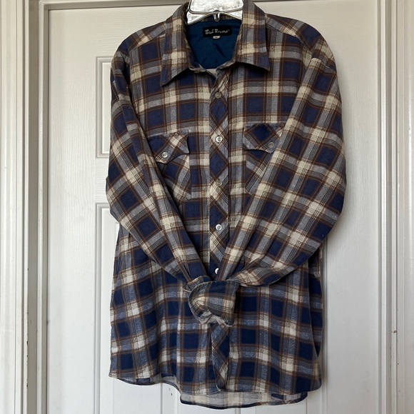 Vintage Bud Berma Plaid Button-Up Flannel Shirt - Picture 7 of 7